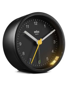 RELOJ DESPERTADOR BRAUN ANALOGICO BC12B NEGRO