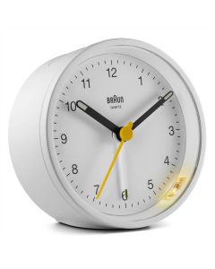 RELOJ DESPERTADOR BRAUN ANALOGICO BC12W BLANCO