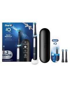 CEPILLO DENTAL BRAUN IO3 NEGRO + FUNDA Y 2 RECAMBIOS REGALO